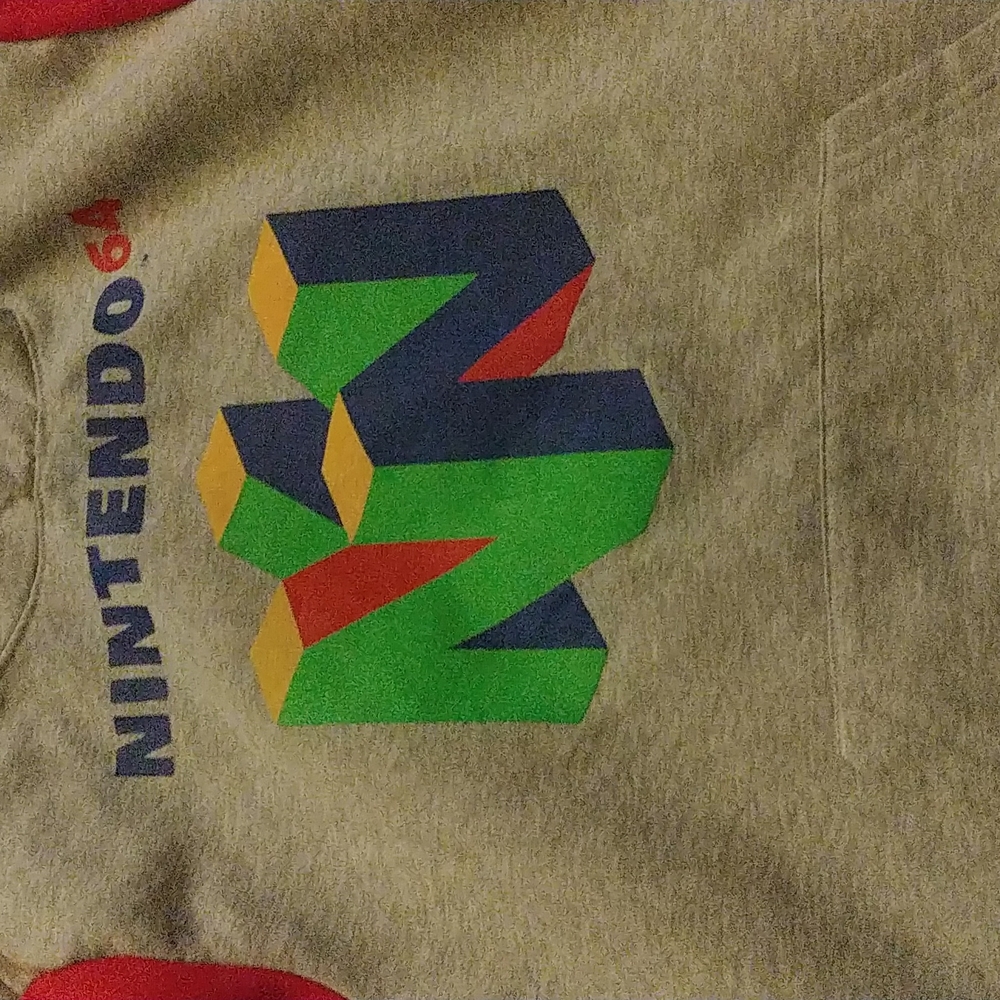 GRay AND RED NINTENDO HOODIE